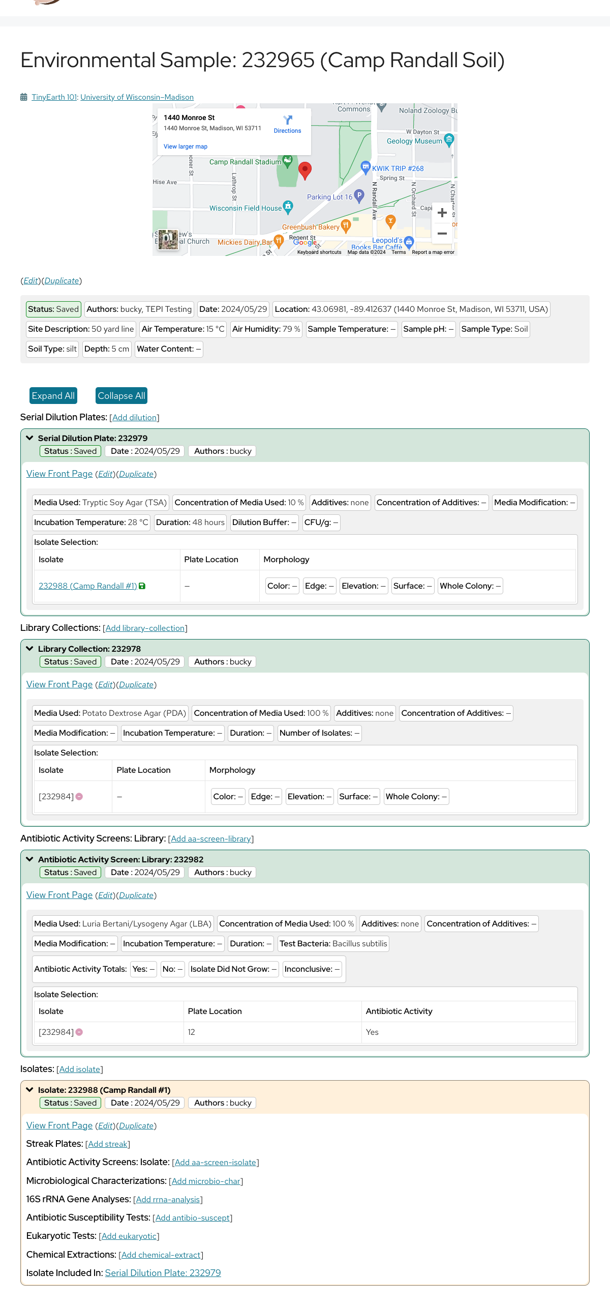 Entry Front Pages · Discovery Database Guide